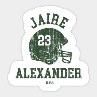Jaire Alexander Green Bay Helmet Font Sticker